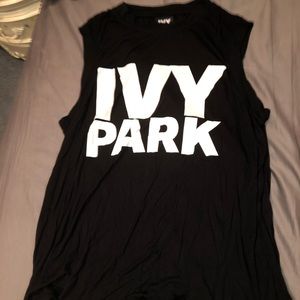 black over sized ivy Park tank top